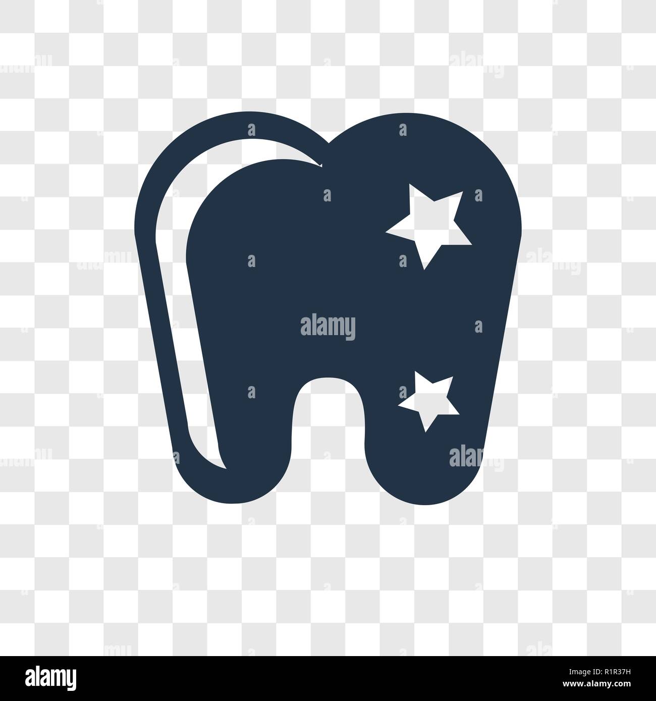 Caries vector icon isolated on transparent background, Caries transparency logo concept Stock Vector
