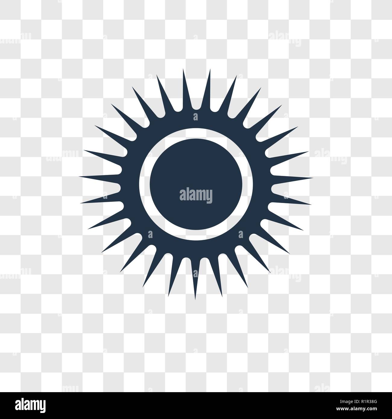 Sun Vector Icon Isolated On Transparent Background Sun