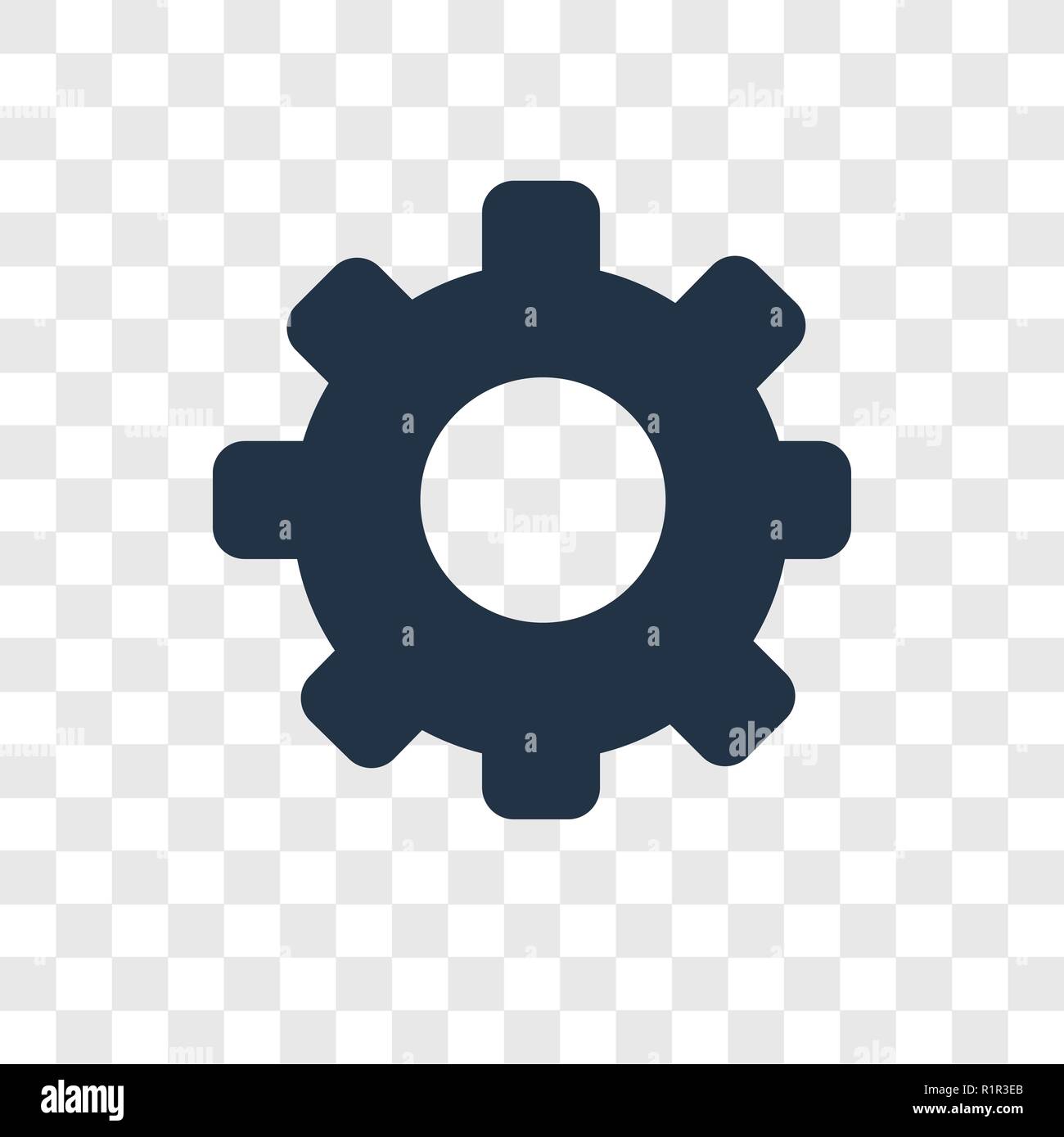 Settings vector icon isolated on transparent background, Settings ...
