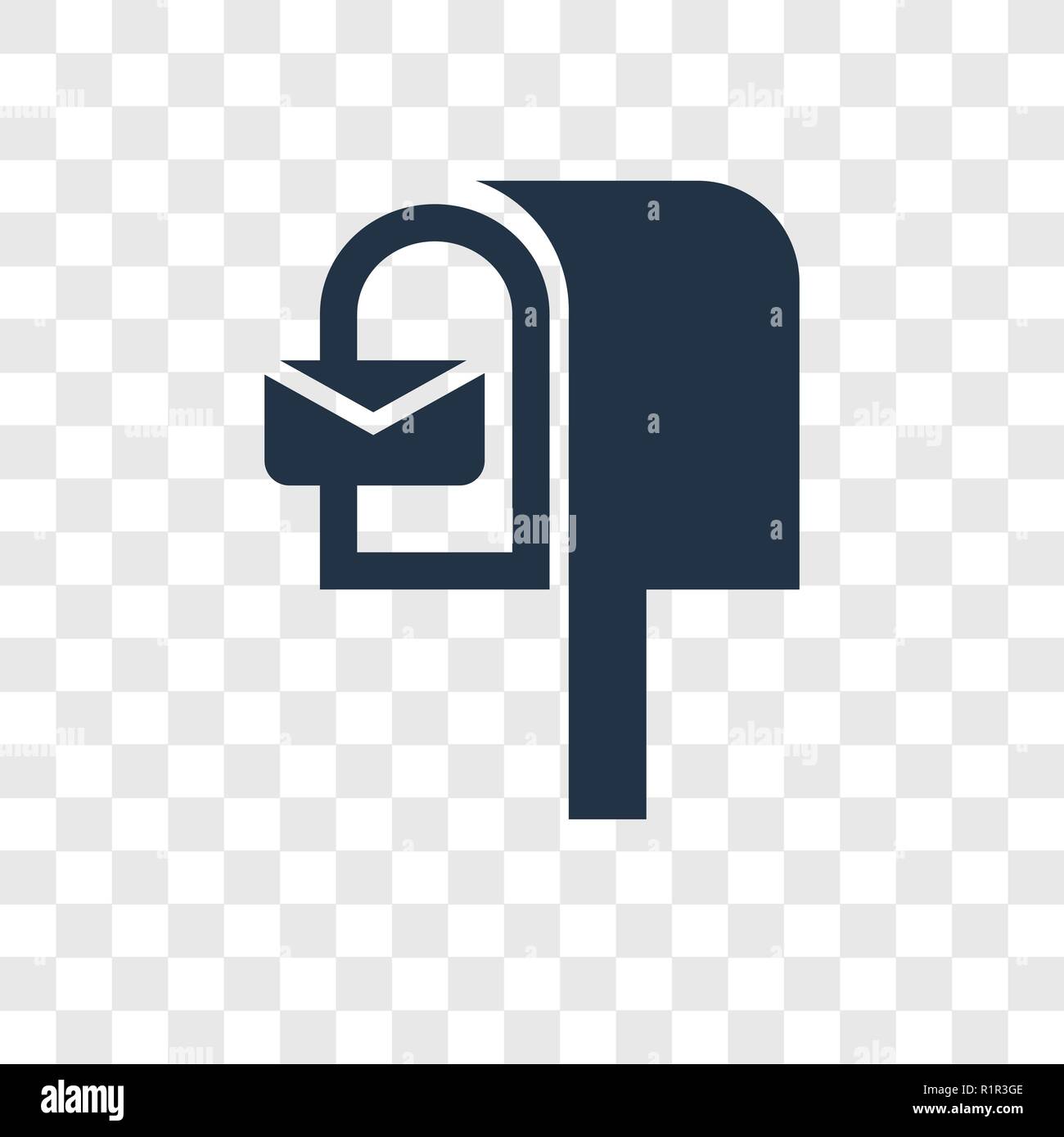 Mailbox vector icon isolated on transparent background, Mailbox