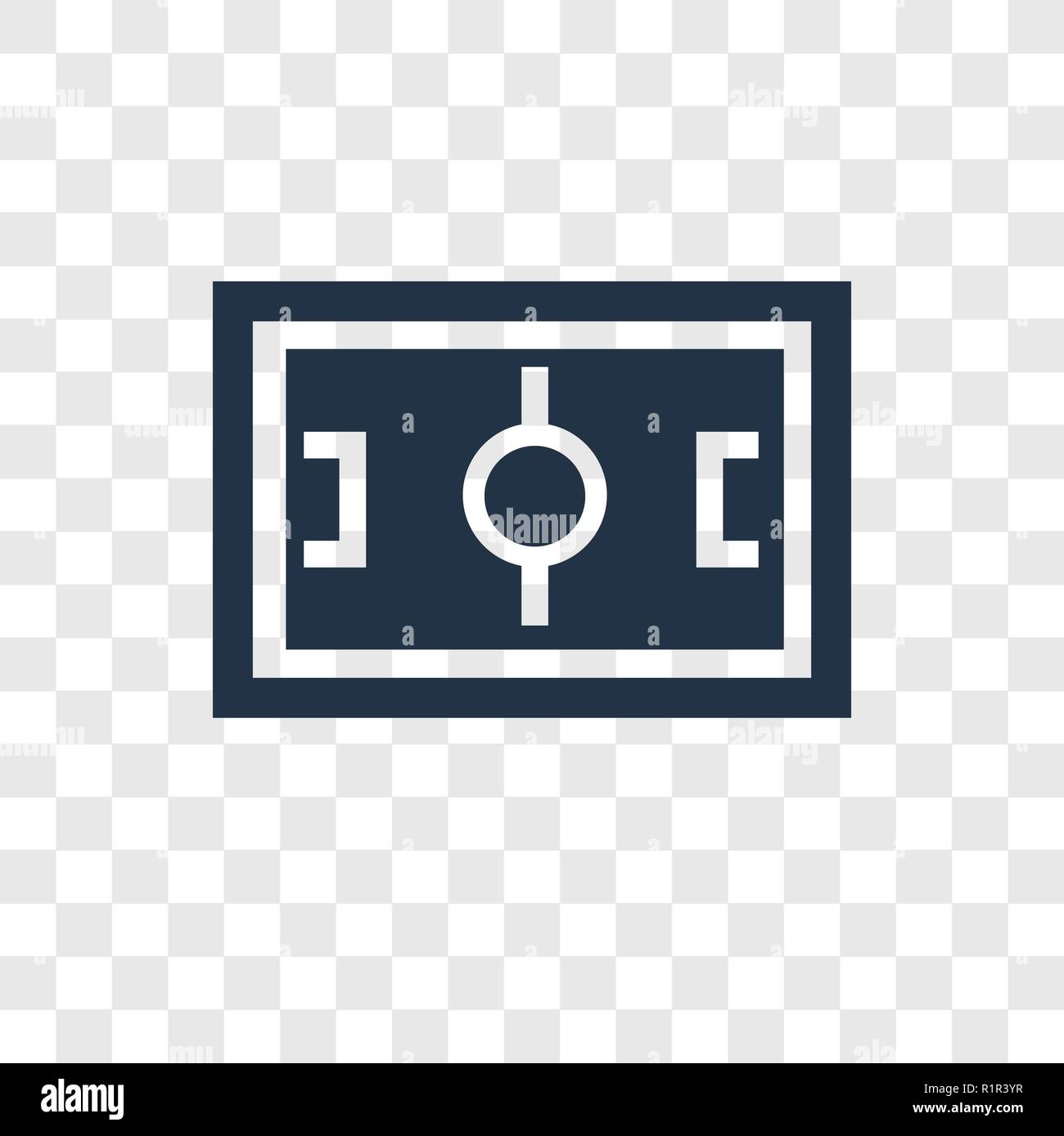 Football field vector icon isolated on transparent background, Football field transparency logo concept Stock Vector