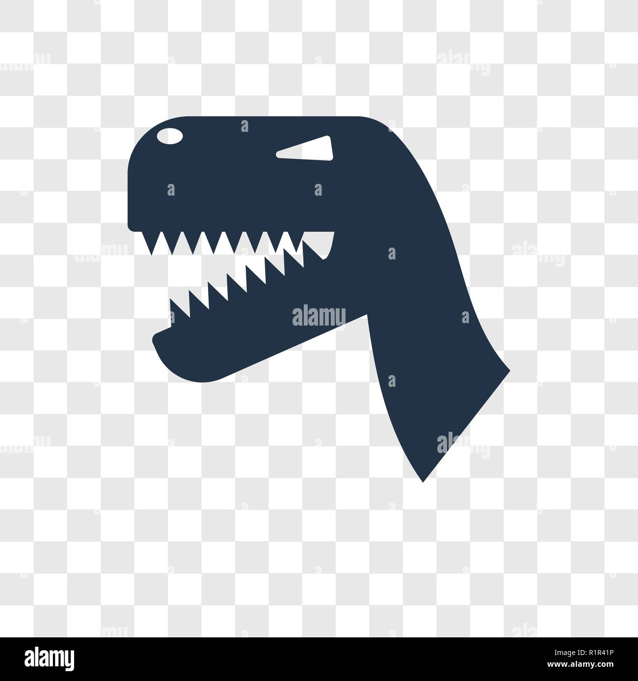 Dinosaur vector icon isolated on transparent background, Dinosaur
