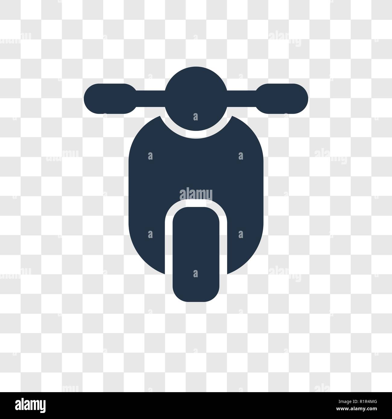 Scooter vector icon isolated on transparent background, Scooter transparency logo concept Stock Vector