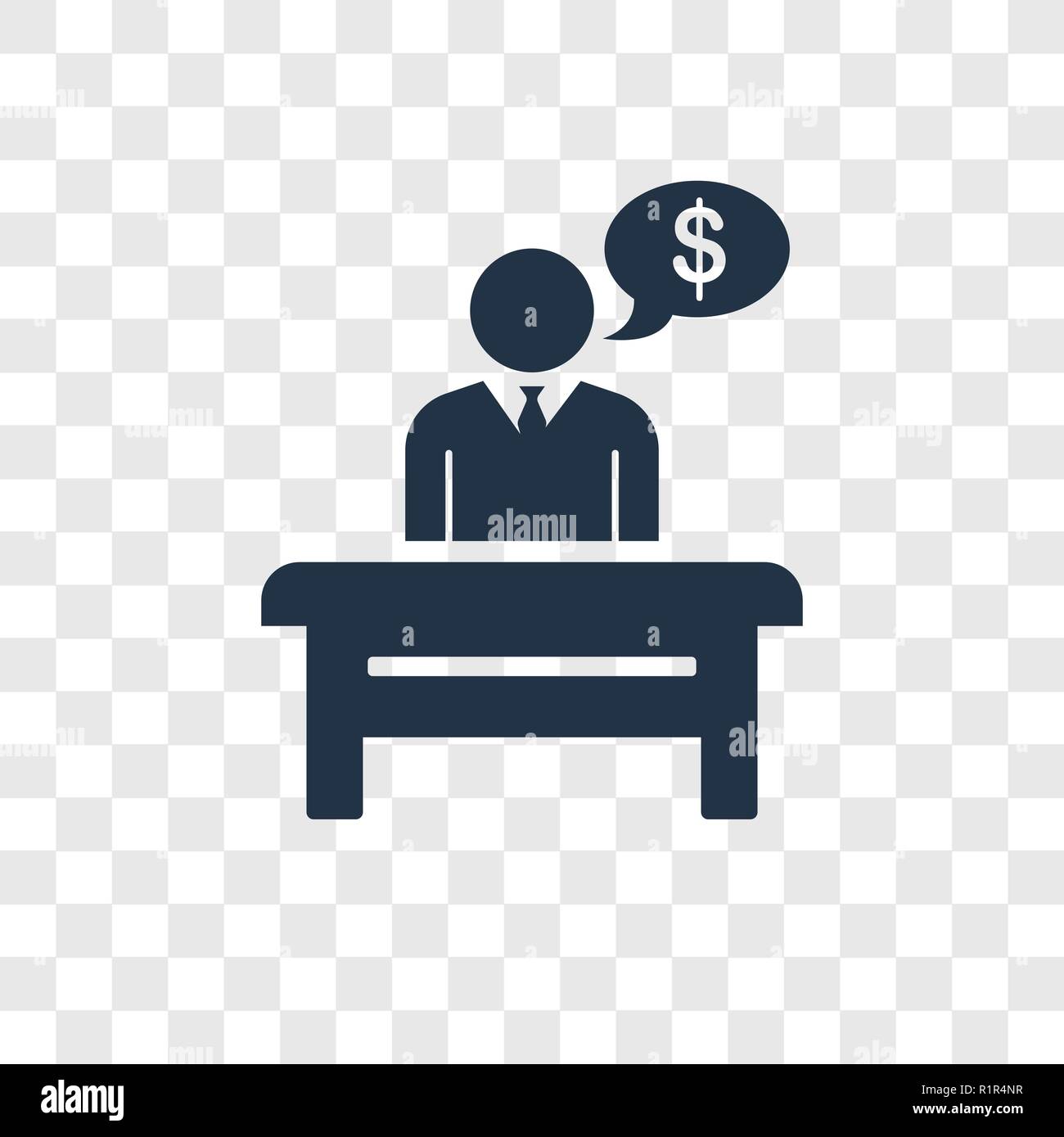 Cashier vector icon isolated on transparent background, Cashier ...
