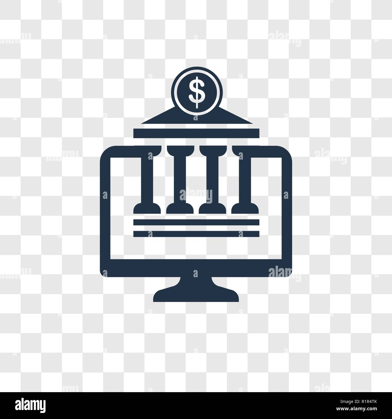 Online banking vector icon isolated on transparent background, Online  banking transparency logo concept Stock Vector Image & Art - Alamy