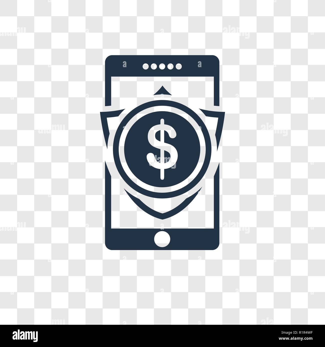 Smartphone vector icon isolated on transparent background, Smartphone ...