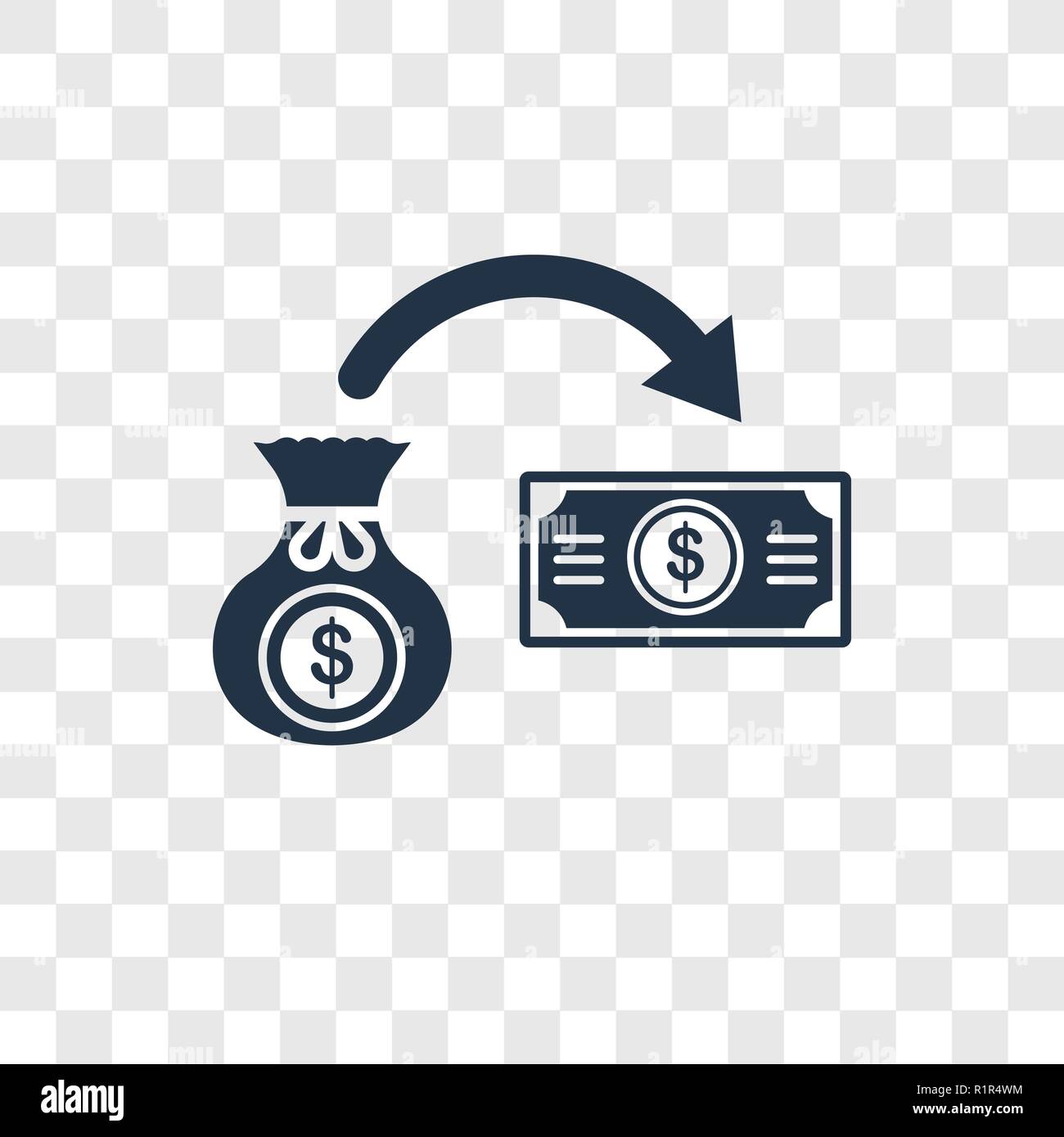 Money vector icon isolated on transparent background, Money ...