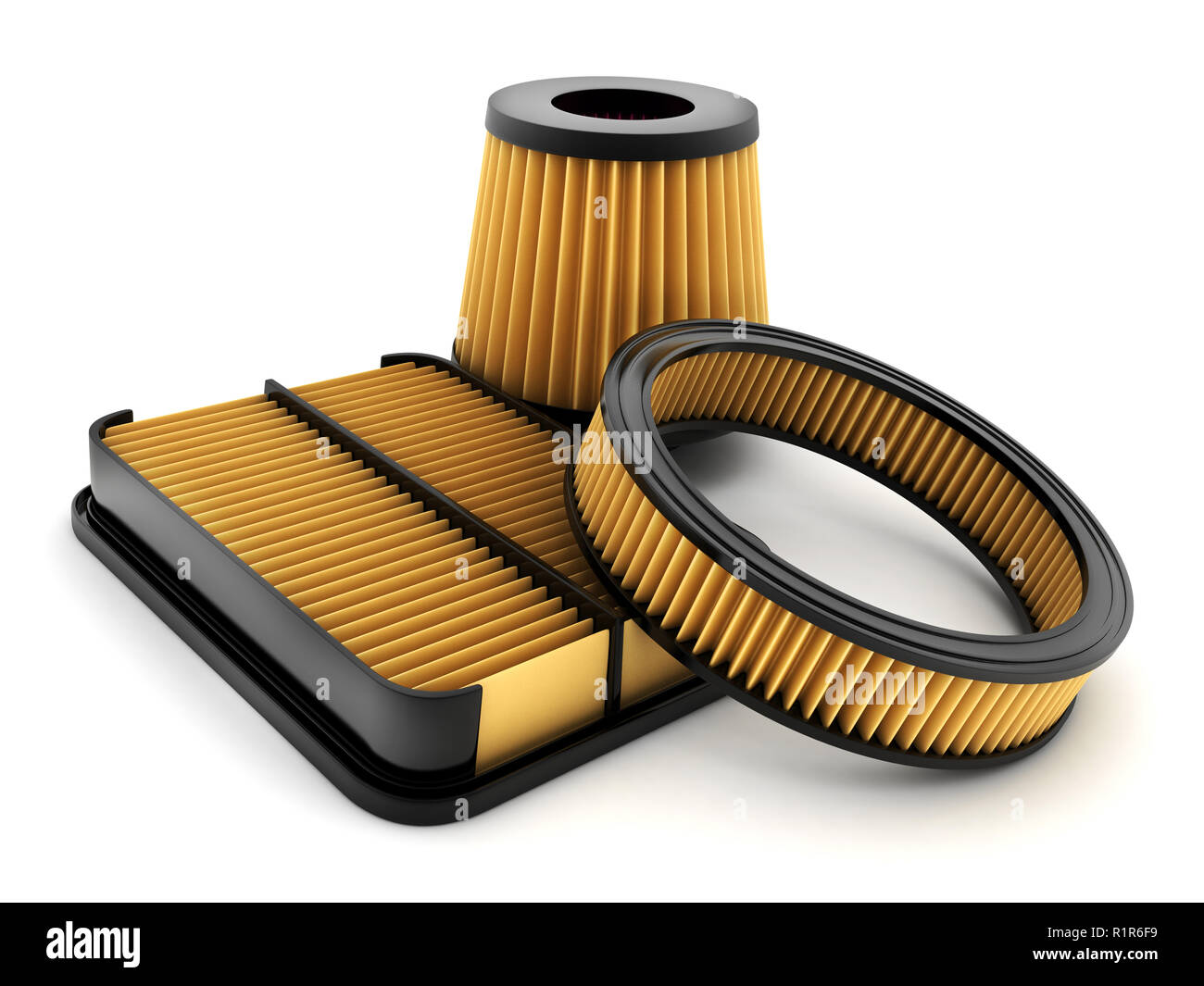 Air filter car on white background. 3d illustration Stock Photo Alamy