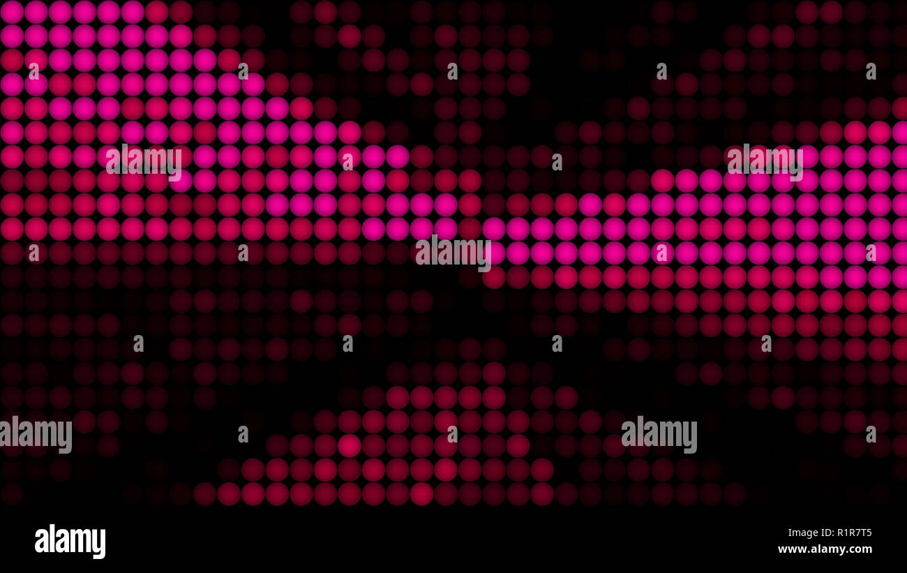 Many rows of balls changing color modern abstraction, computer