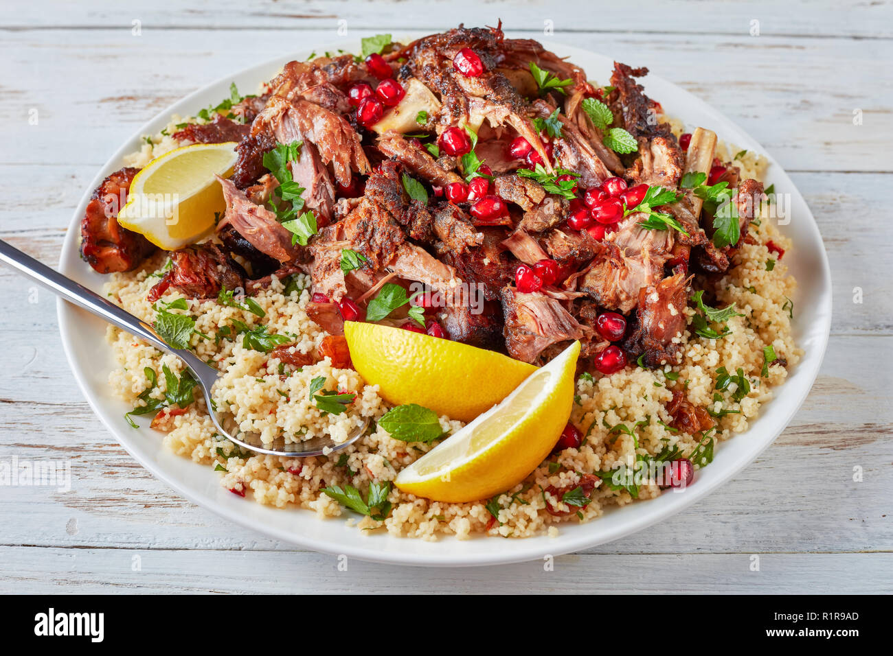 slow roast tendershoulder of lamb fall apart tender served with