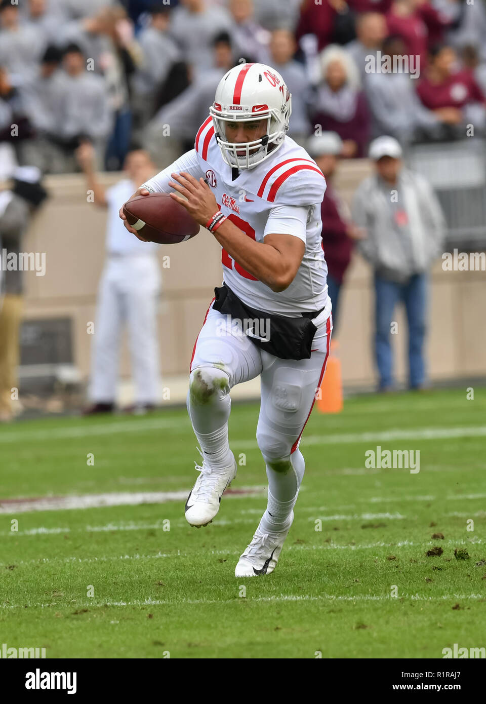 College Station, TX, USA. 10th Nov, 2018. Ole Miss quarterback, Jordan ...