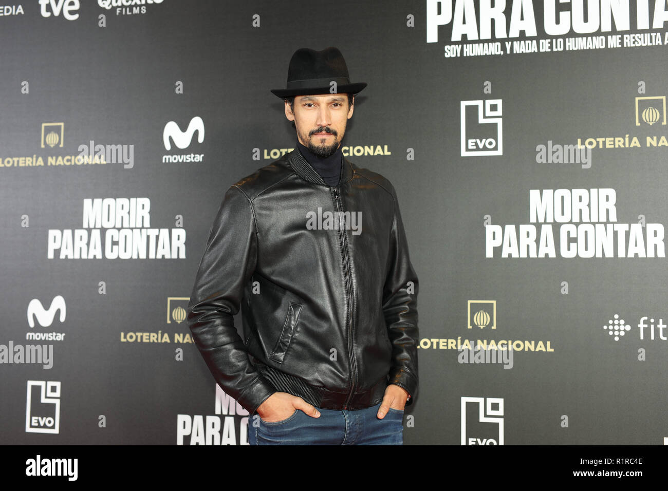Madrid, Spain. 13th Nov, 2018. STANY COPPET, actor and presenter. The premiere of the Official Section of the documentary MORIR PARA CONTAR at the Madrid Premiere Week. Hernán Zin, the director, interviews other journalists and asks them about their traumas, their losses, their fears and their families on Nov 13, 2018 in Madrid, Spain Credit: Jesús Hellin/Alamy Live News Stock Photo