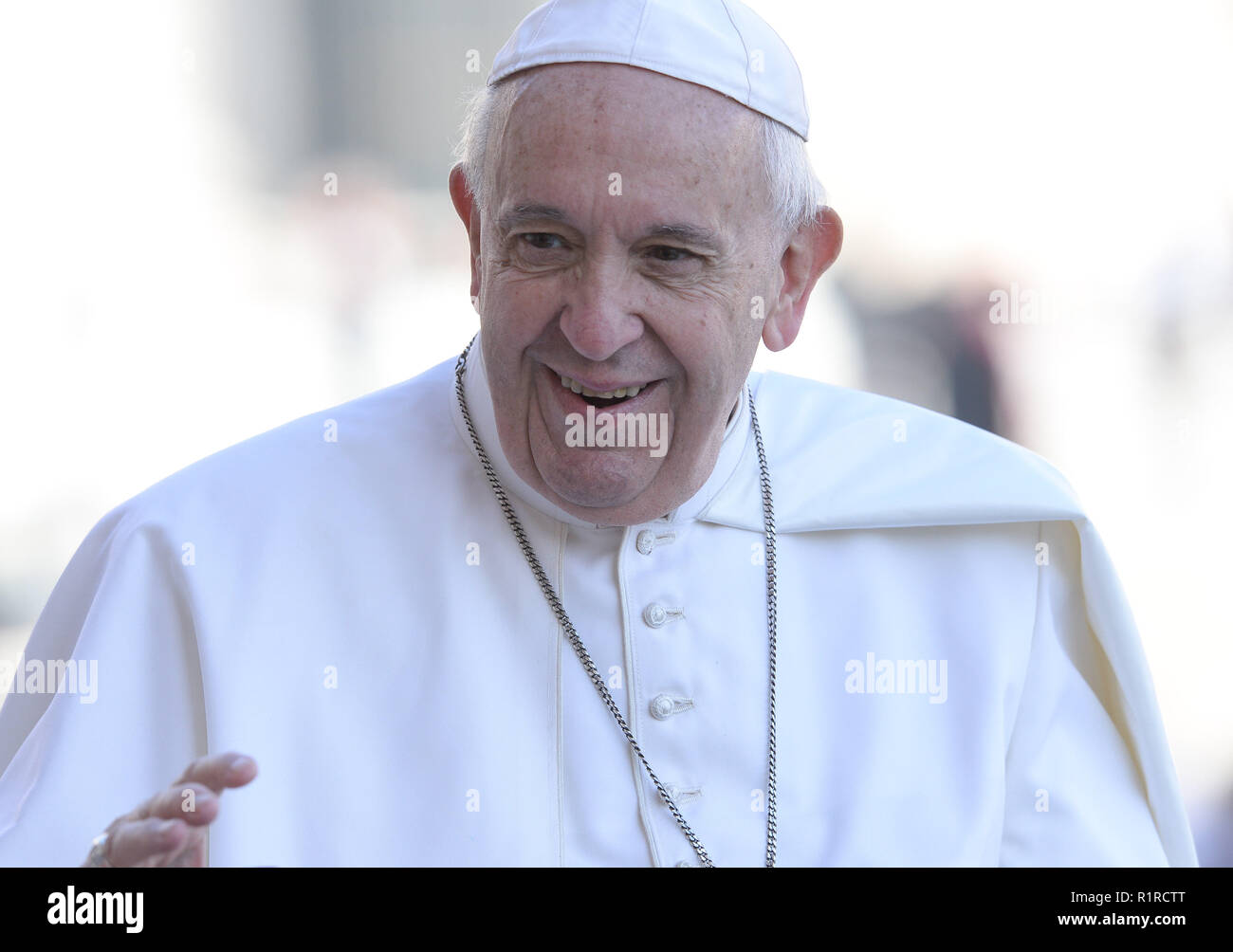 Vatican City, Vatican. 14th Nov 2018. Pope Francis during his weekly general audience Wednesday in St. Peter's Square, at the Vatican on November 14, 2018 Credit: Sylvia Loking/Alamy Live News Stock Photo