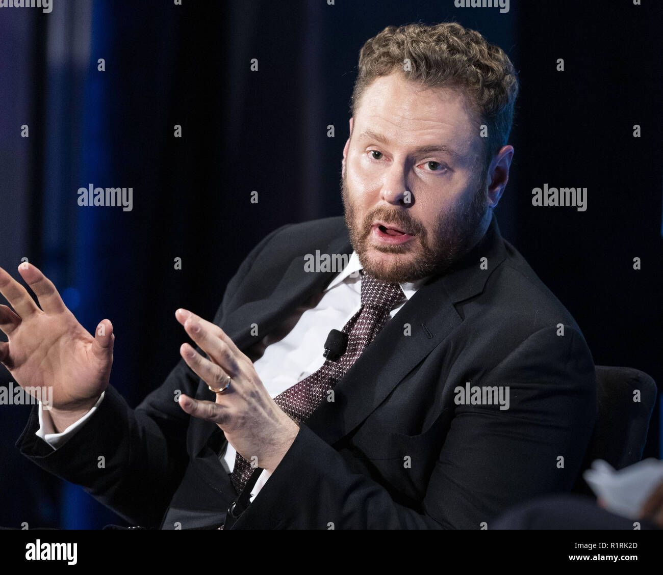 Washington, DC, USA. 13th Nov, 2018. SEAN PARKER, entrepreneur and