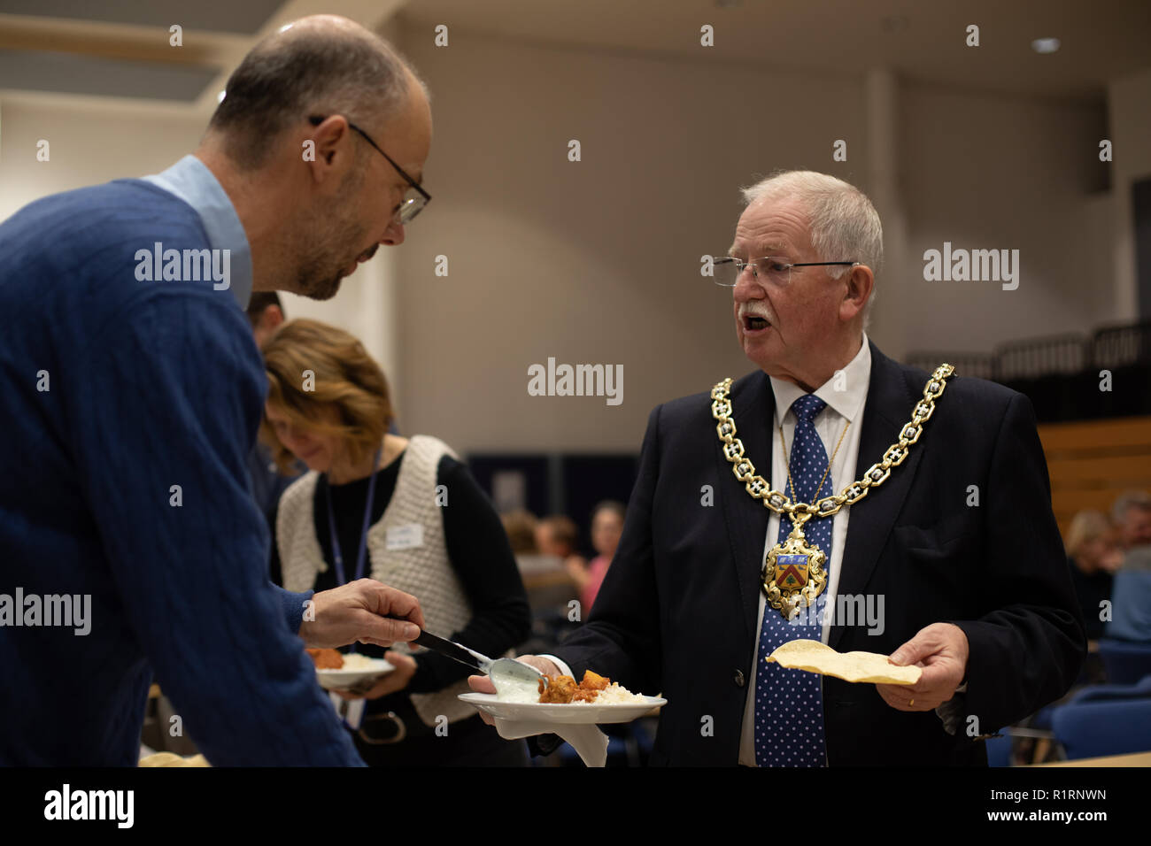 Cheltenham, UK. 14th Nov 2018. Bernard Fisher, mayor of Cheltenham Credit: Victor Storublev/Alamy Live News Stock Photo