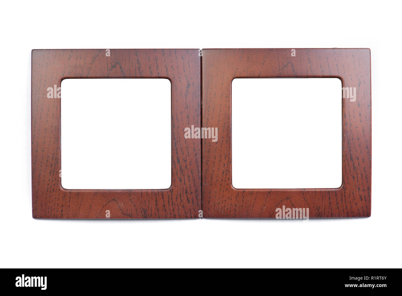 Wooden frame isolated on white background Stock Photo - Alamy