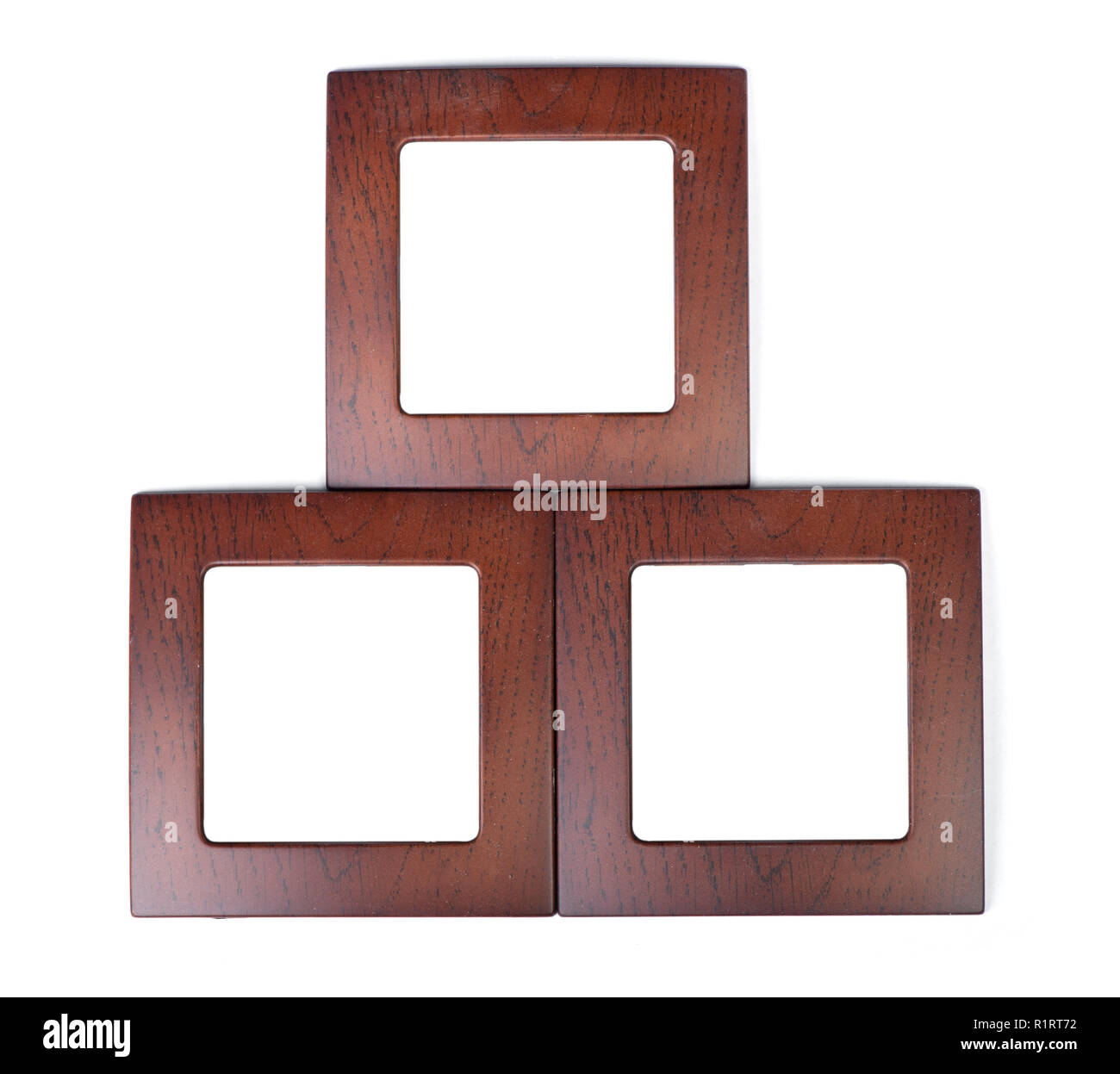 Wooden frame isolated on white background Stock Photo - Alamy