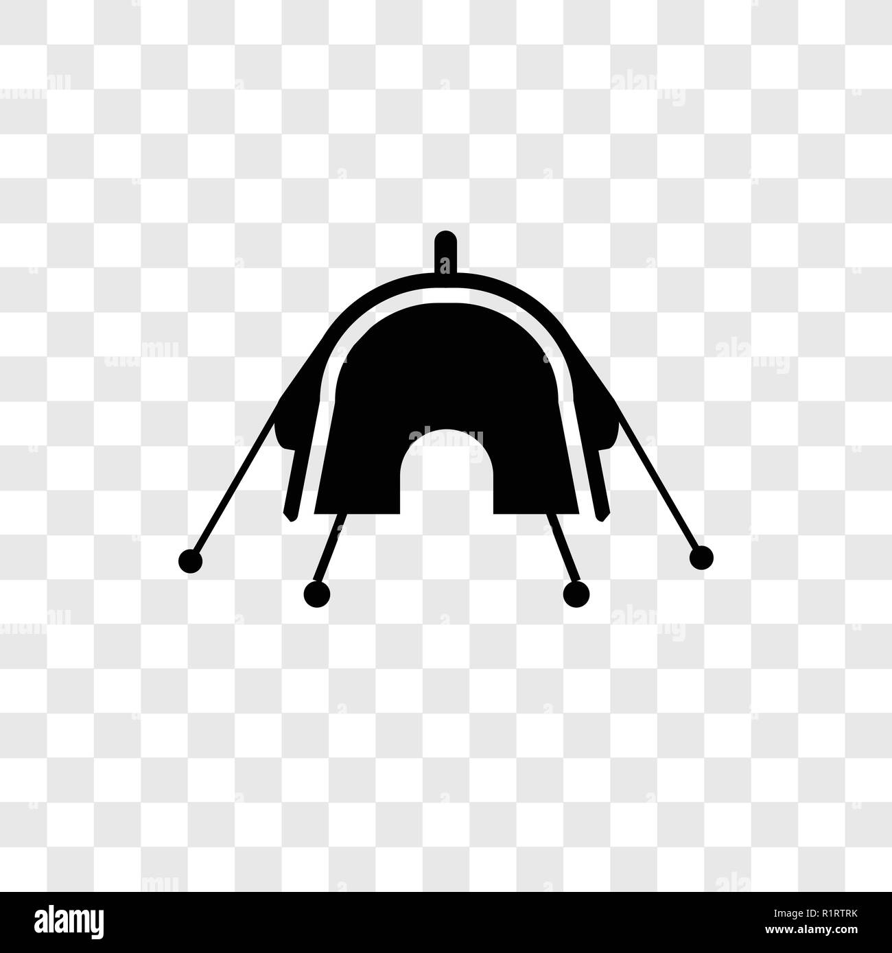 Tent vector icon isolated on transparent background, Tent transparency logo concept Stock Vector
