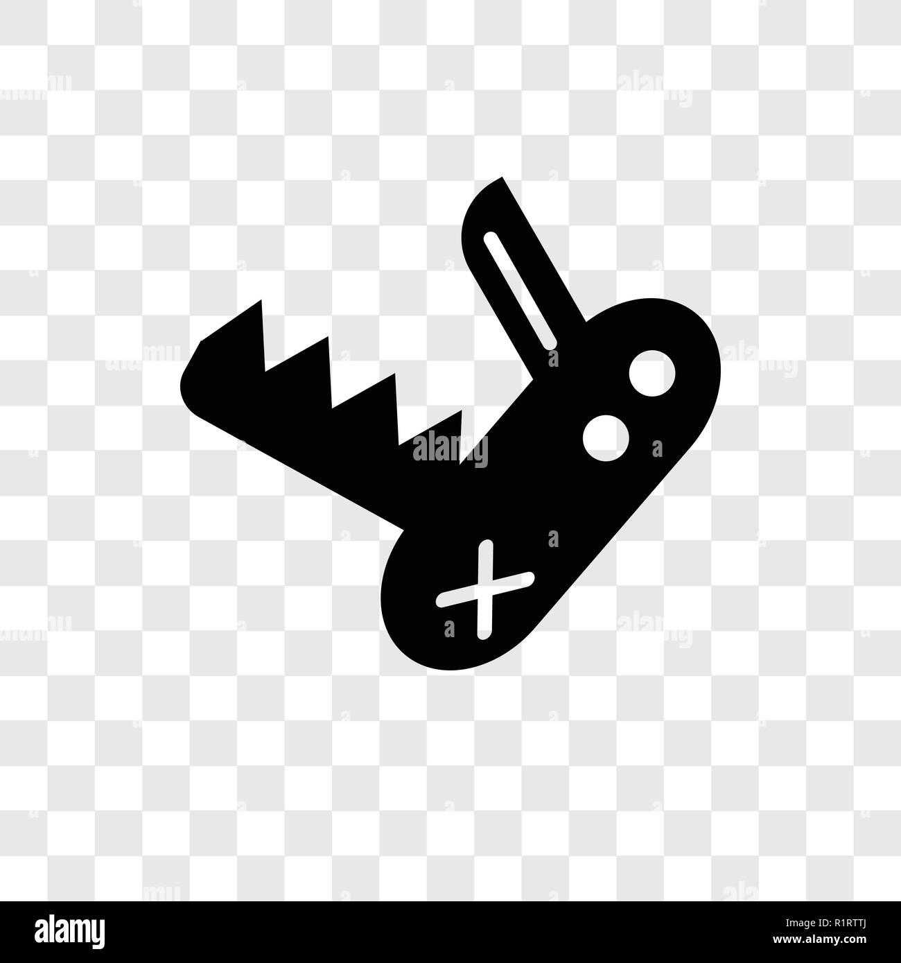 Swiss army knife vector icon isolated on transparent background, Swiss ...