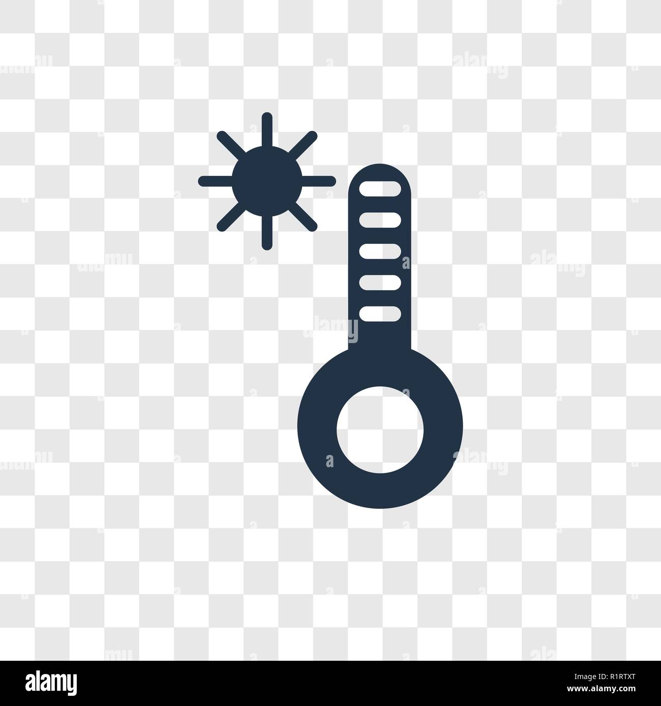 Temperature vector icon isolated on transparent background, Temperature