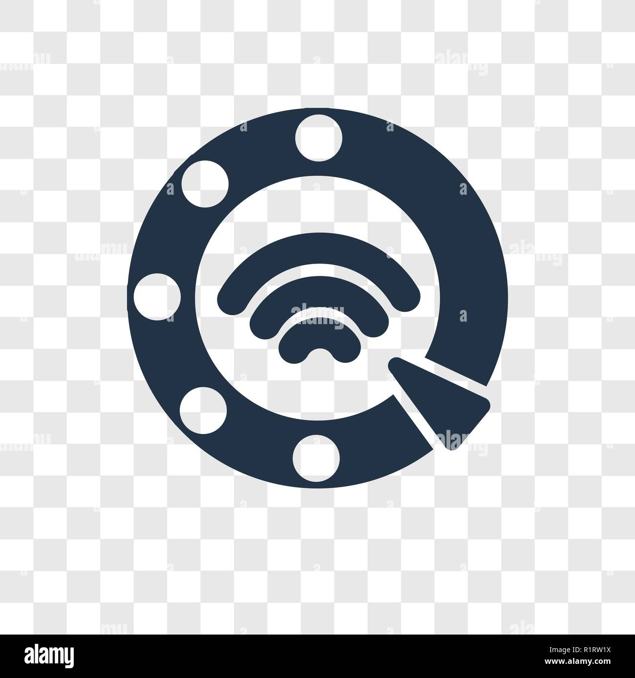 Dial vector icon isolated on transparent background, Dial transparency ...
