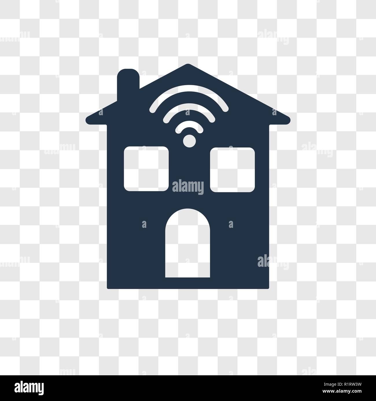 Smart Home Vector Icon Isolated On Transparent Background Smart Home Transparency Logo Concept Stock Vector Image Art Alamy