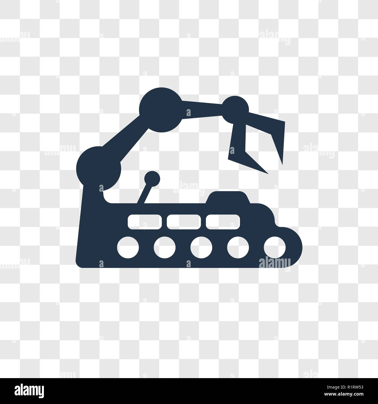 Conveyor vector icon isolated on transparent background, Conveyor