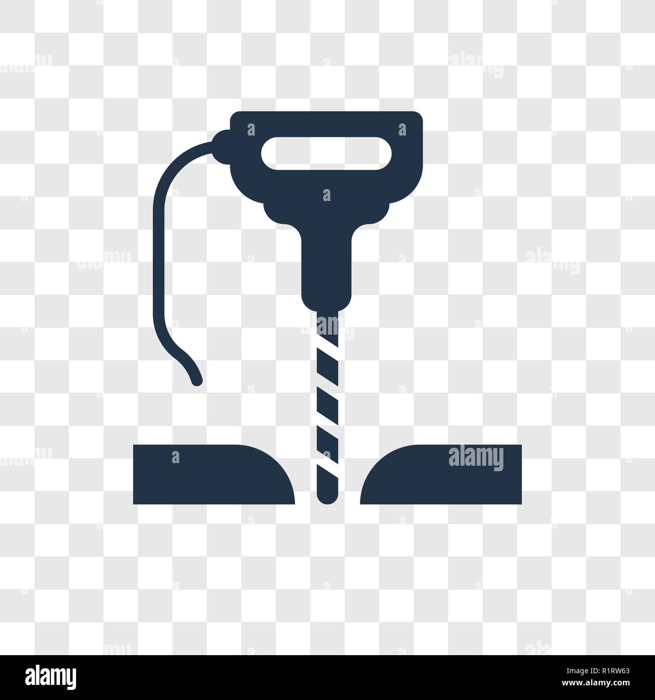 Driller vector icon isolated on transparent background, Driller transparency logo concept Stock Vector