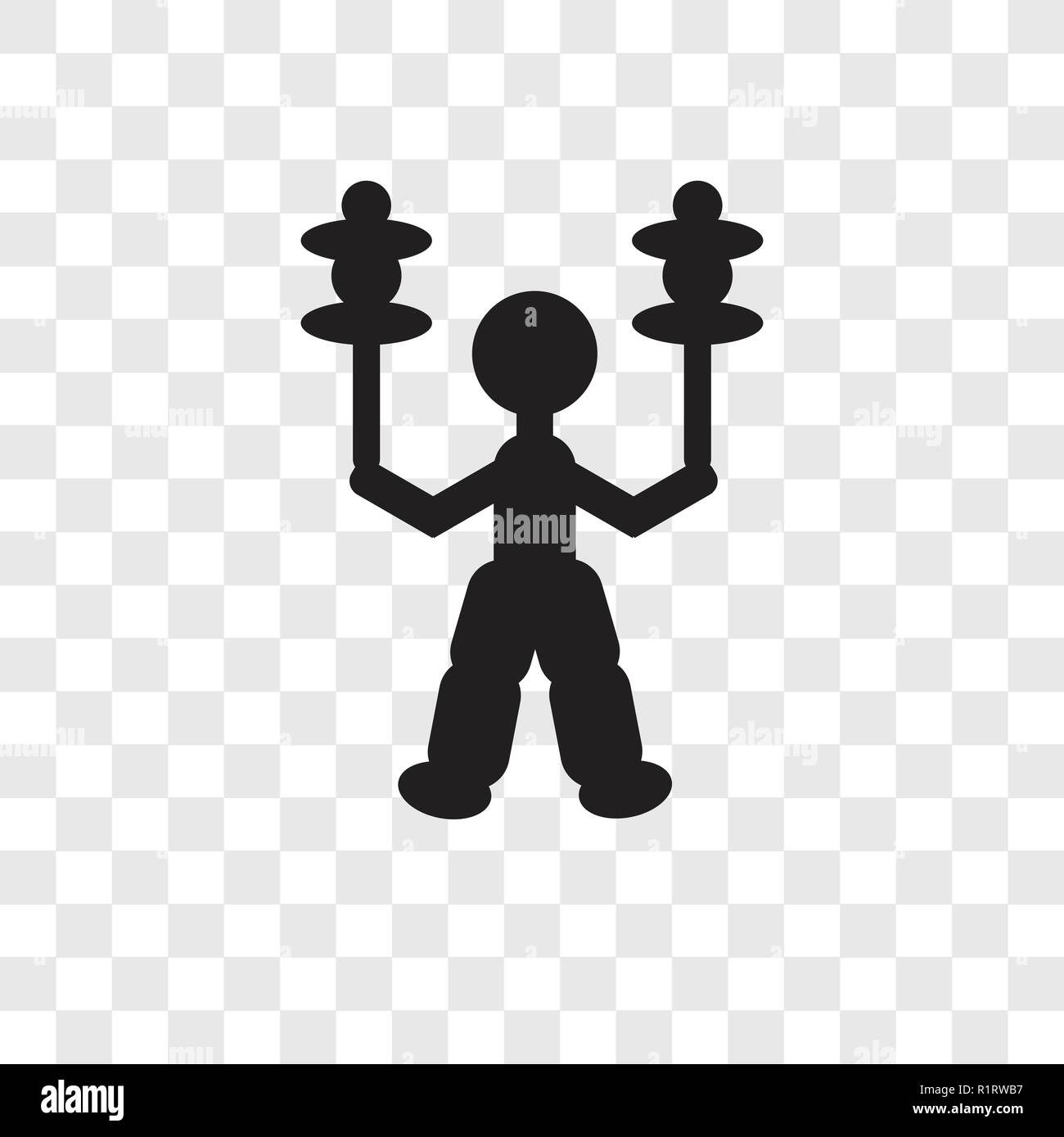 Circus stunt man vector icon isolated on transparent background, Circus ...