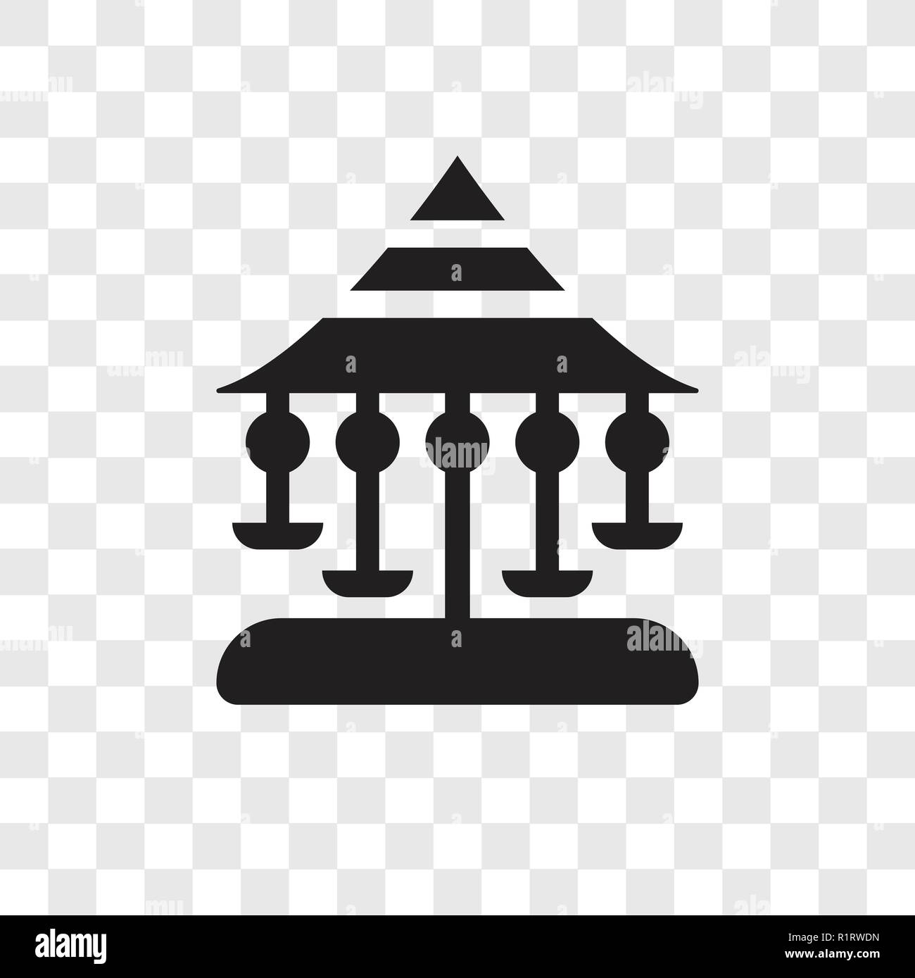 Carousel vector icon isolated on transparent background, Carousel ...