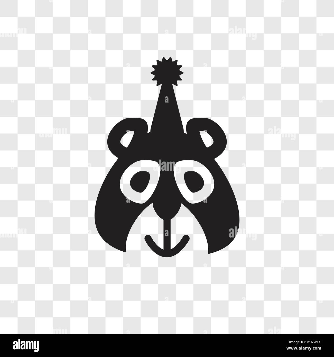 Circus Bear vector icon isolated on transparent background, Circus Bear transparency logo concept Stock Vector