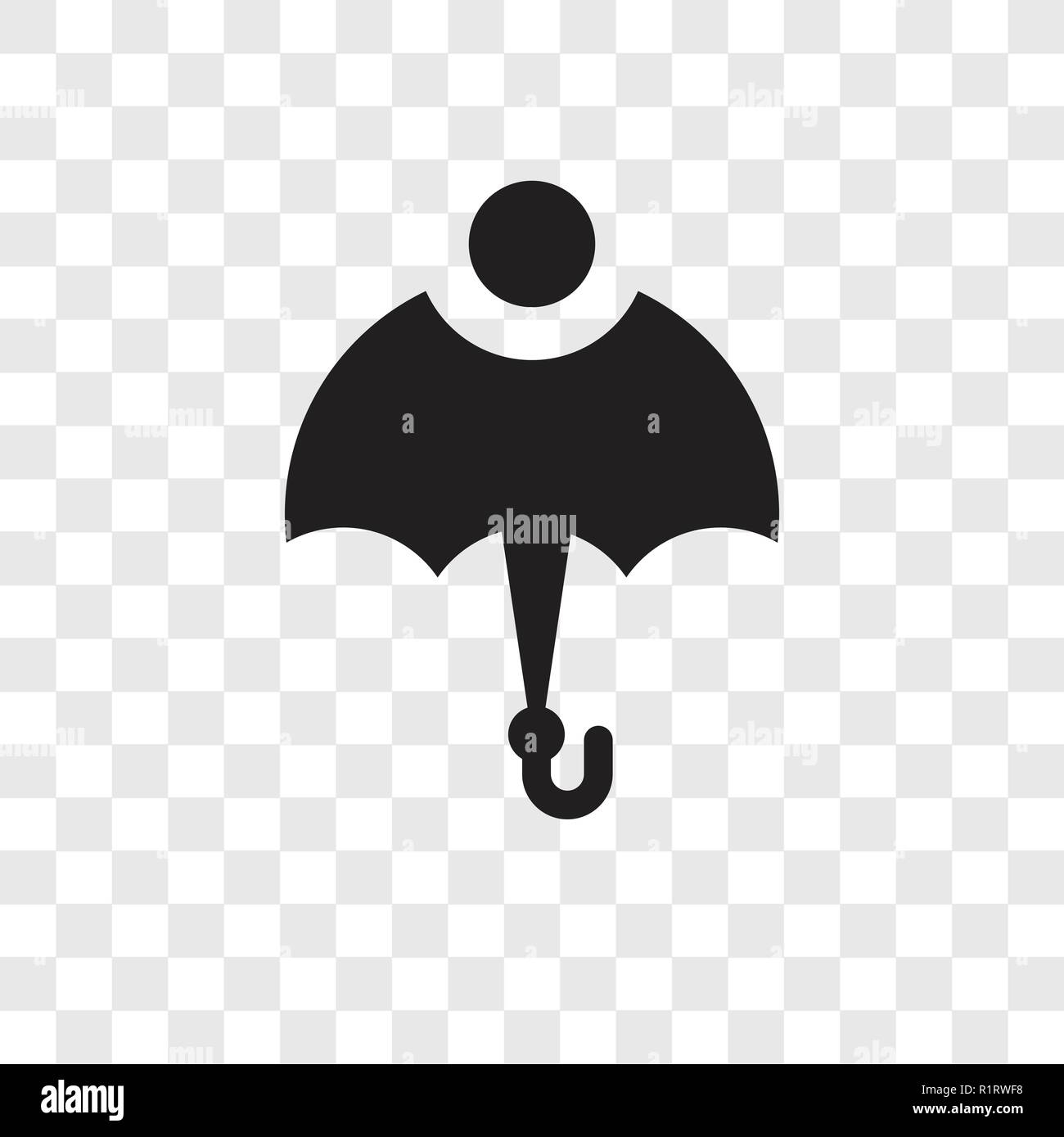 Umbrella vector icon isolated on transparent background, Umbrella ...