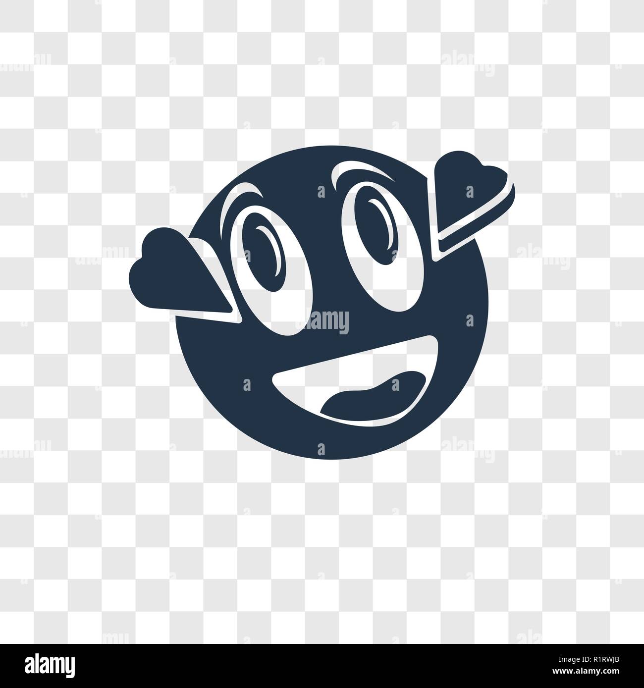 Surprised vector icon isolated on transparent background, Surprised transparency logo concept Stock Vector