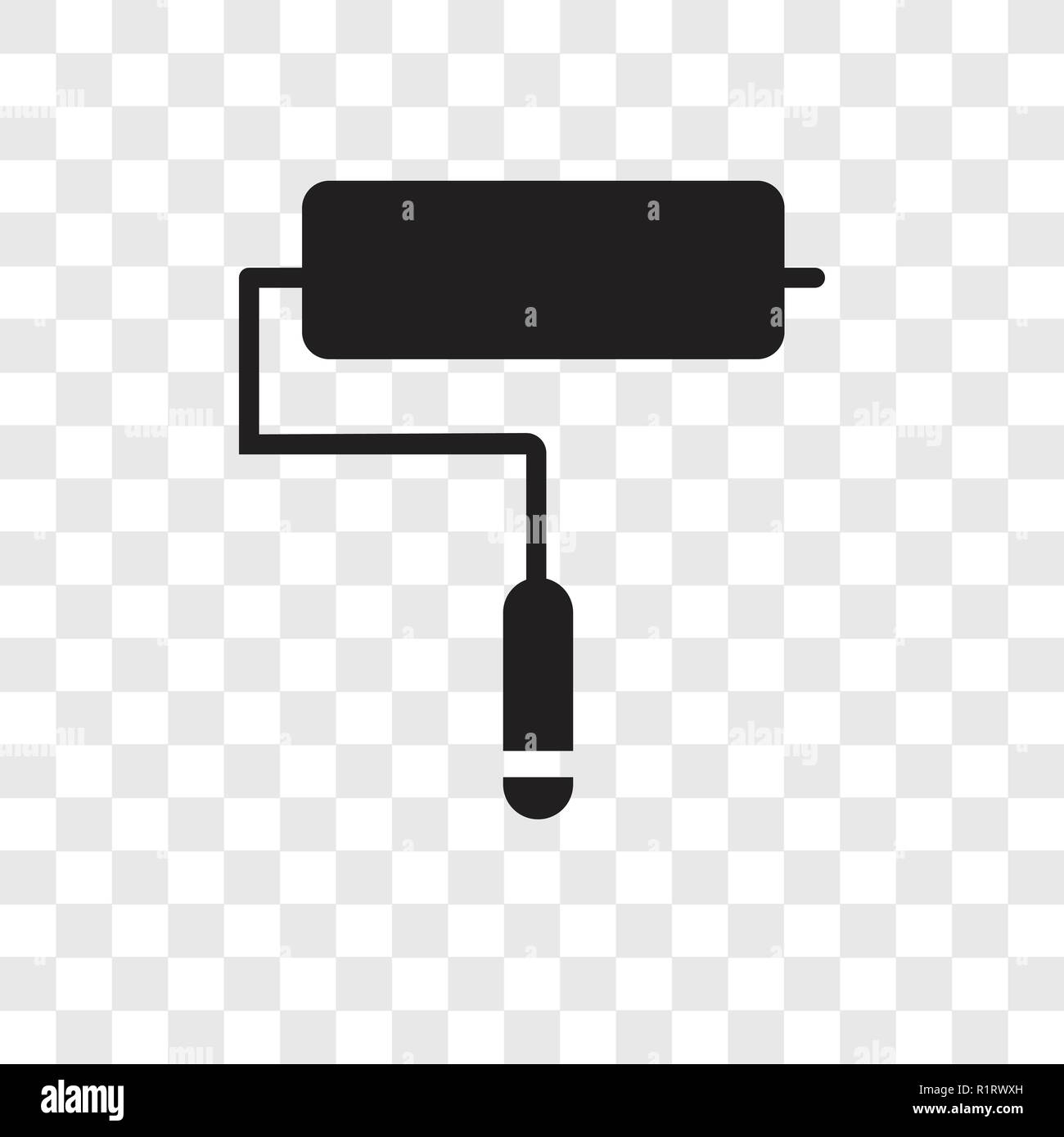 Paint roller vector icon isolated on transparent background, Paint roller  transparency logo concept Stock Vector Image \u0026 Art - Alamy, image size:1300x1389