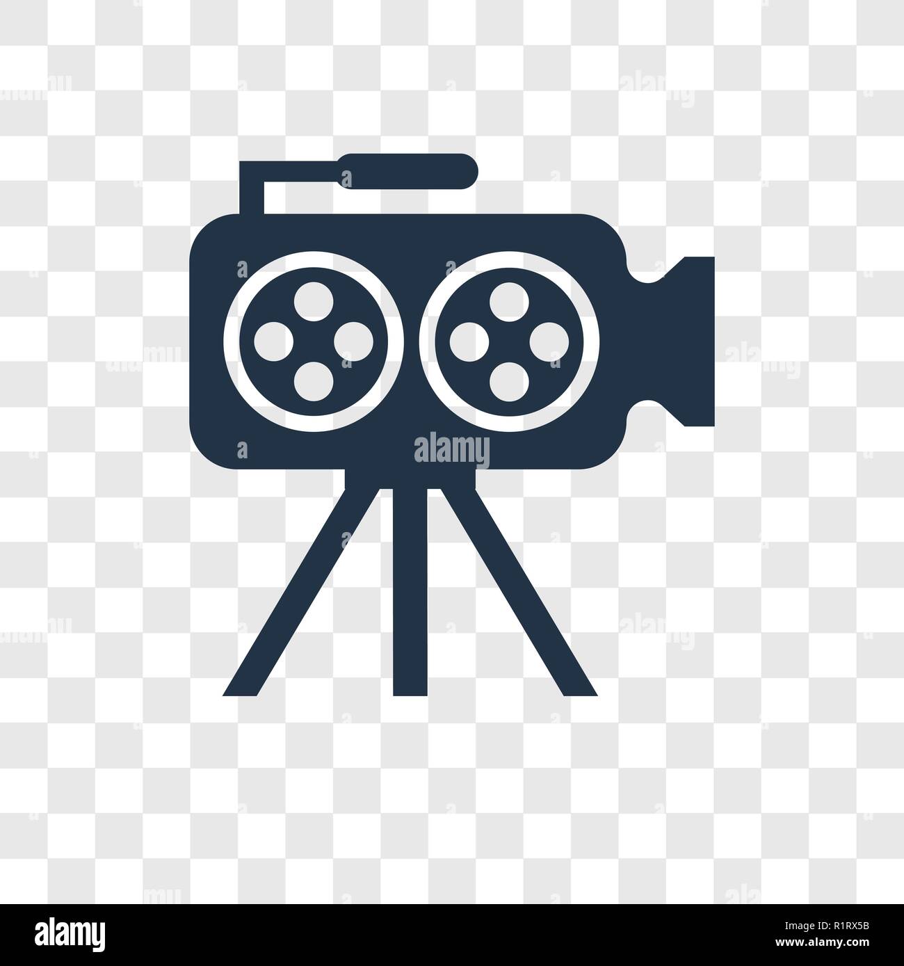 Video Camera Vector Icon Isolated On Transparent Background Video
