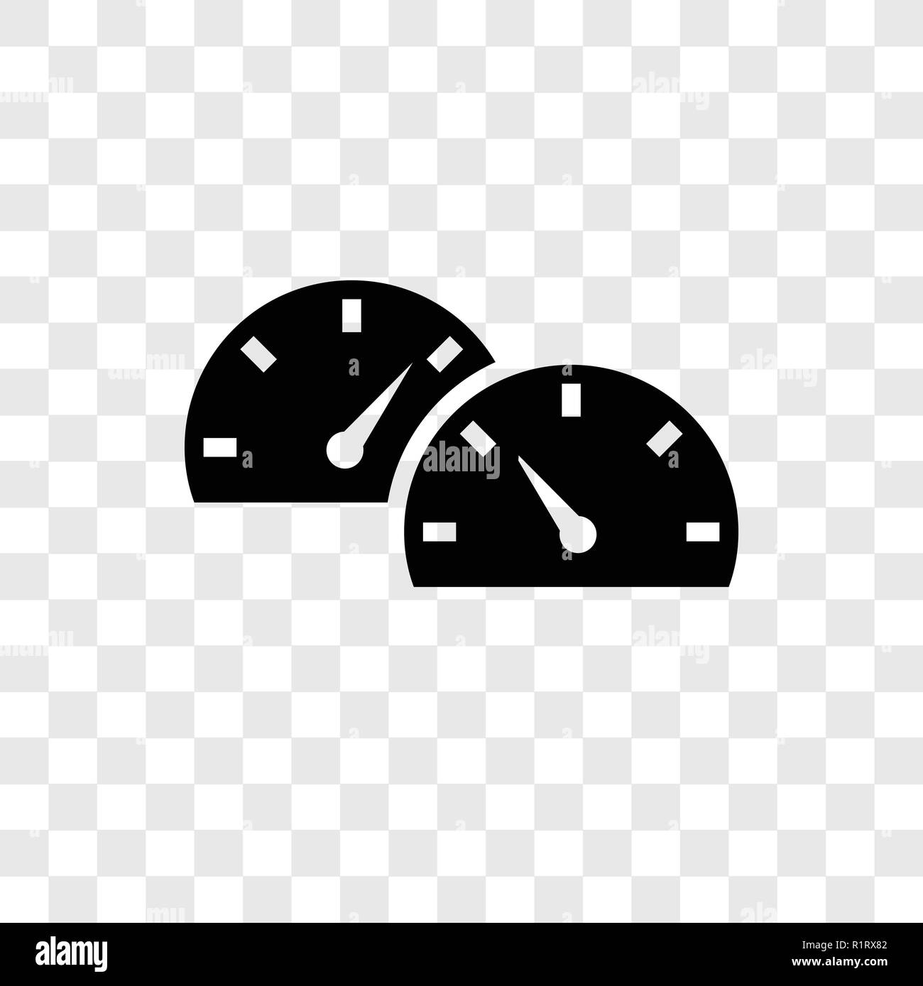 Dashboard vector icon isolated on transparent background, Dashboard