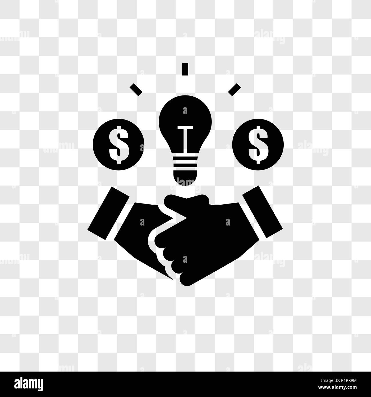 Deal vector icon isolated on transparent background, Deal transparency