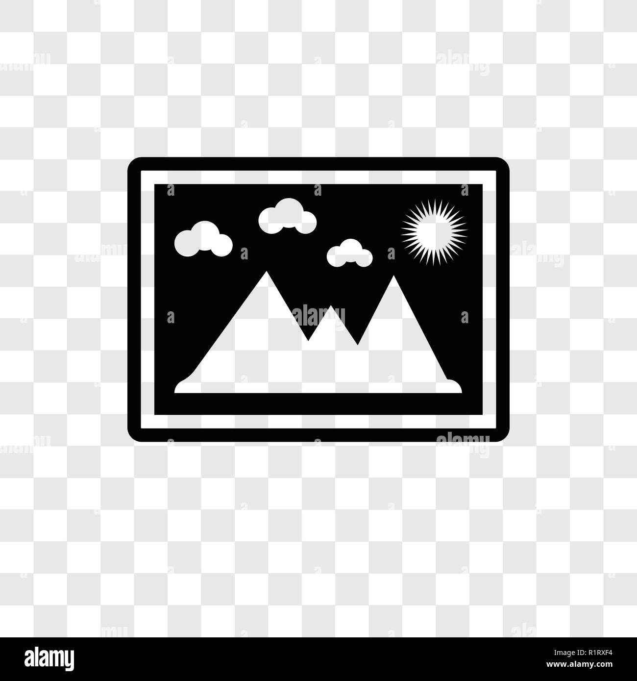 Image vector icon isolated on transparent background, Image ...