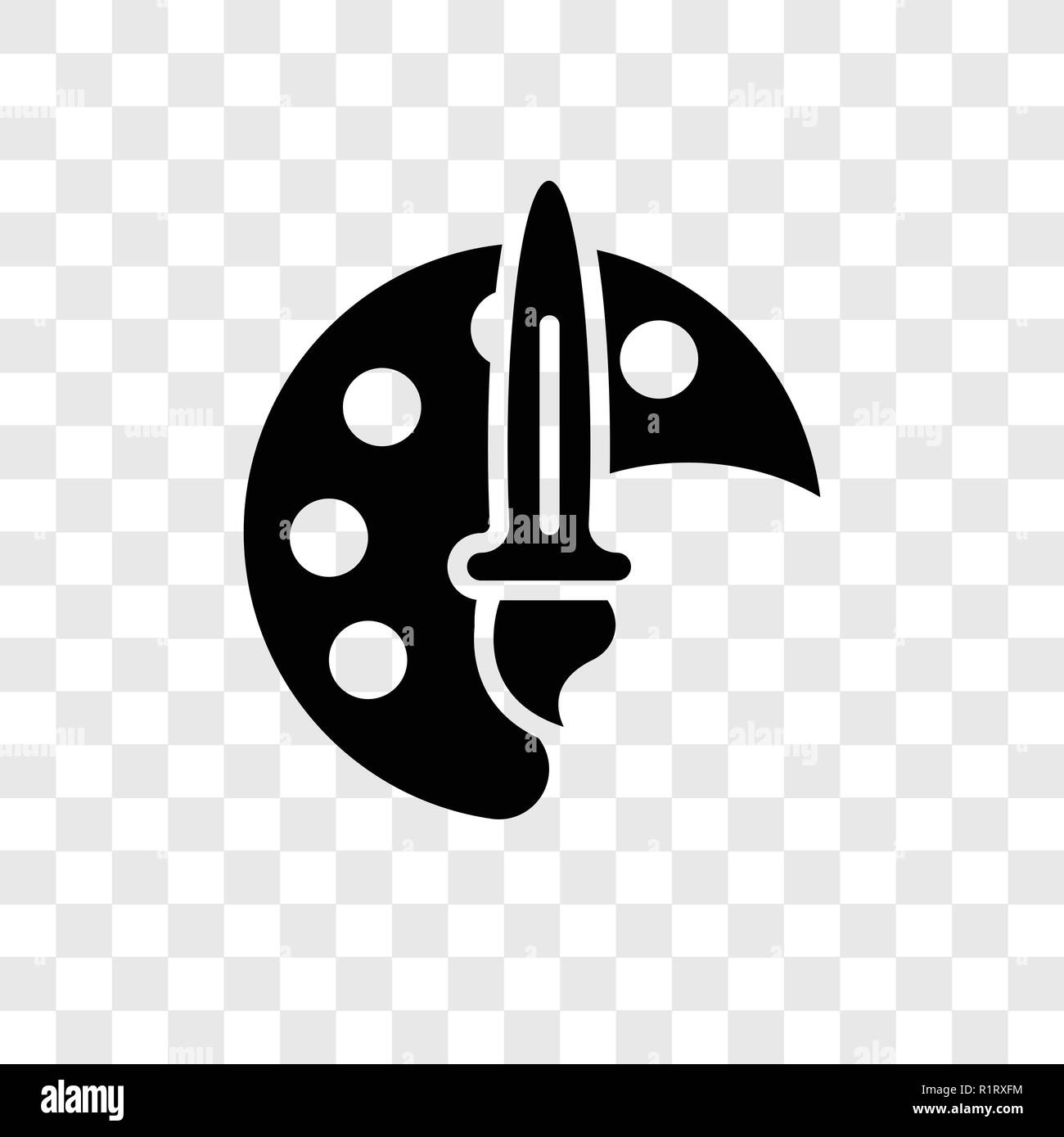 Art Palette vector icon isolated on transparent background, Art Palette