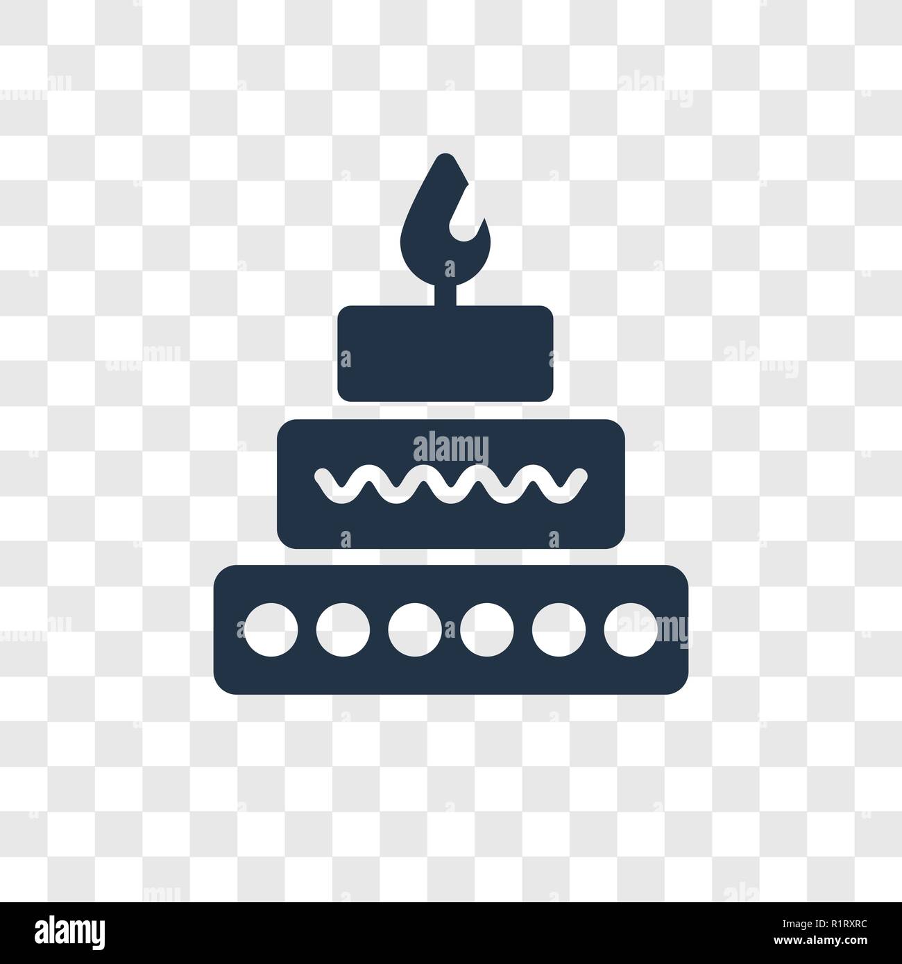 Birthday Cake Vector Icon Isolated On Transparent Background, Birthday Cake  Logo Concept Royalty Free SVG, Cliparts, Vectors, and Stock Illustration.  Image 107264245.