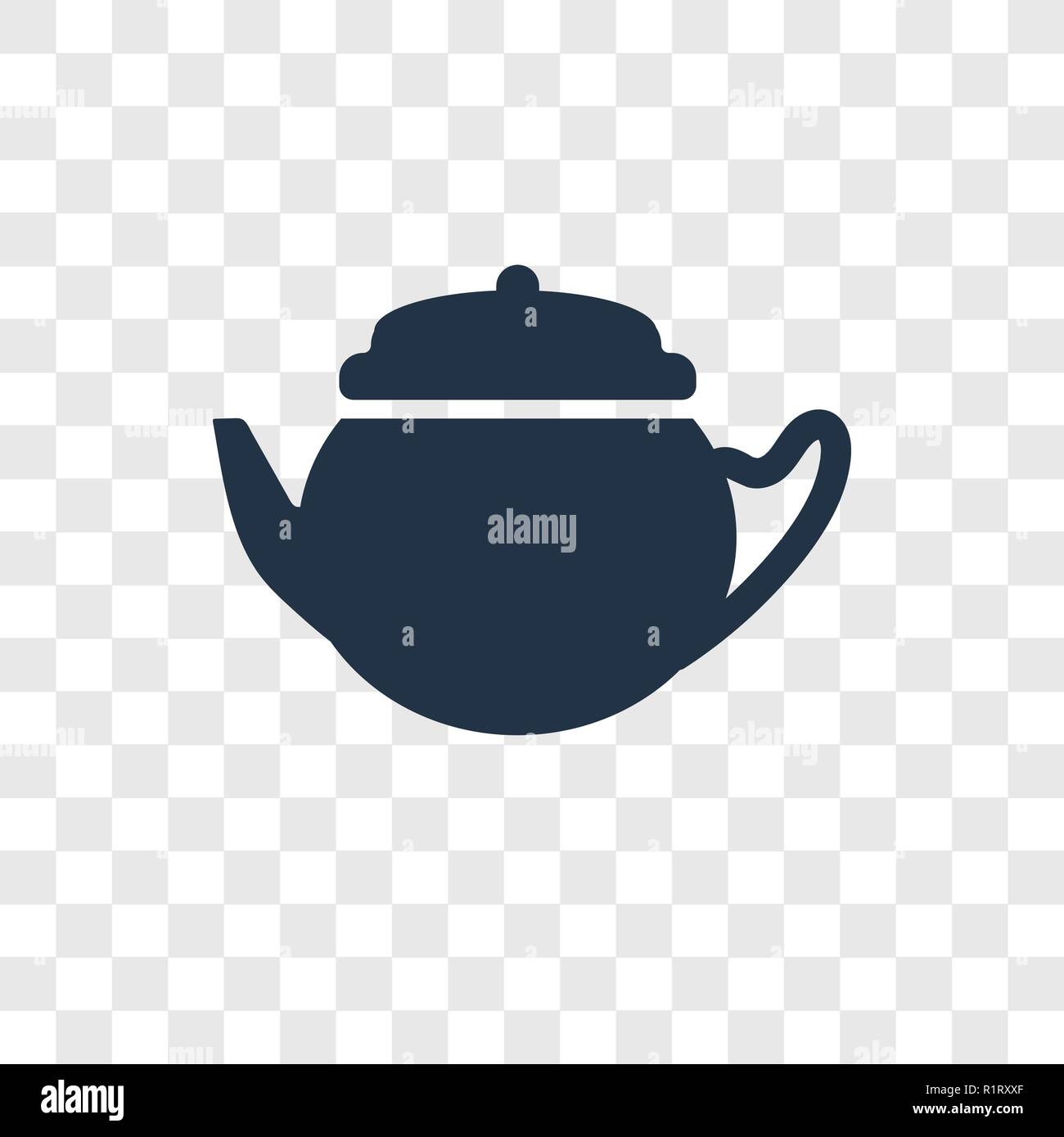 Kettle vector icon isolated on transparent background, Kettle transparency logo concept Stock Vector