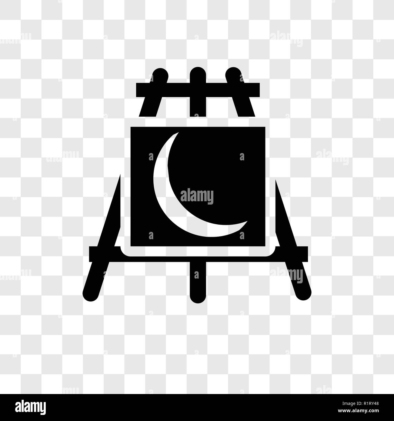 Easel vector icon isolated on transparent background, Easel