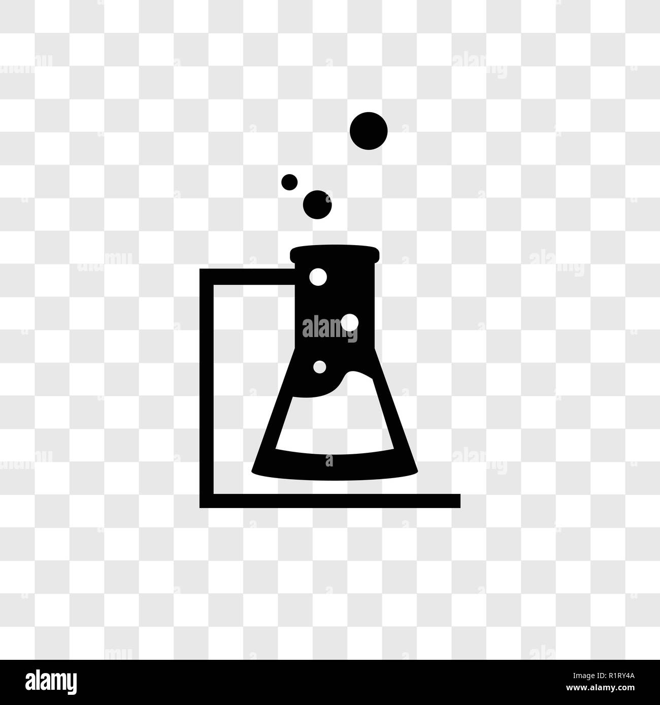 Flask vector icon isolated on transparent background, Flask ...