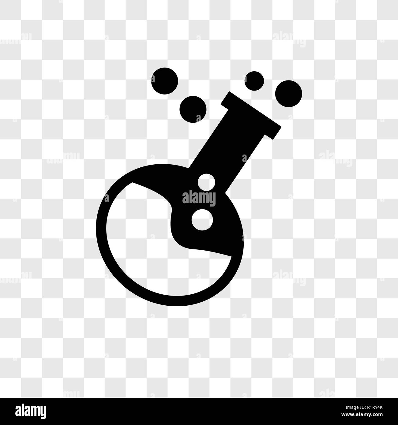 Flask vector icon isolated on transparent background, Flask ...