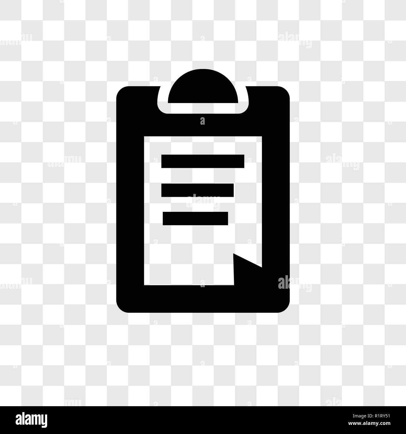 Clipboard vector icon isolated on transparent background, Clipboard