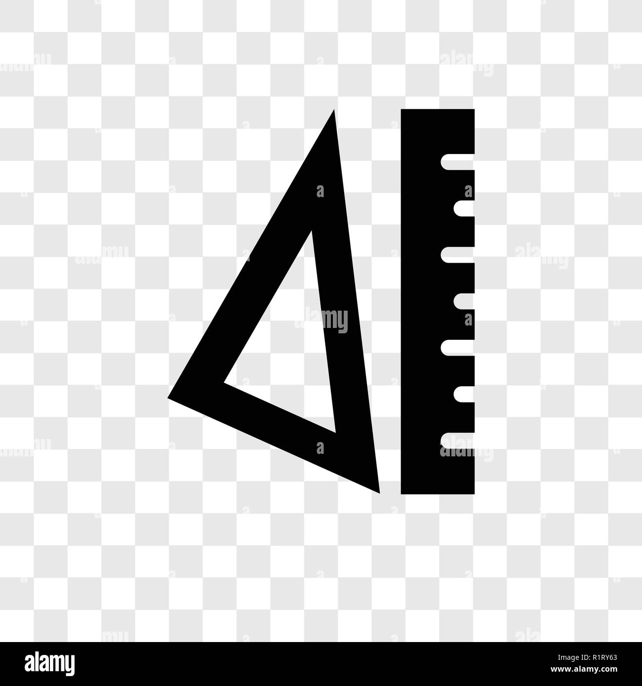 Rulers vector icon isolated on transparent background, Rulers ...