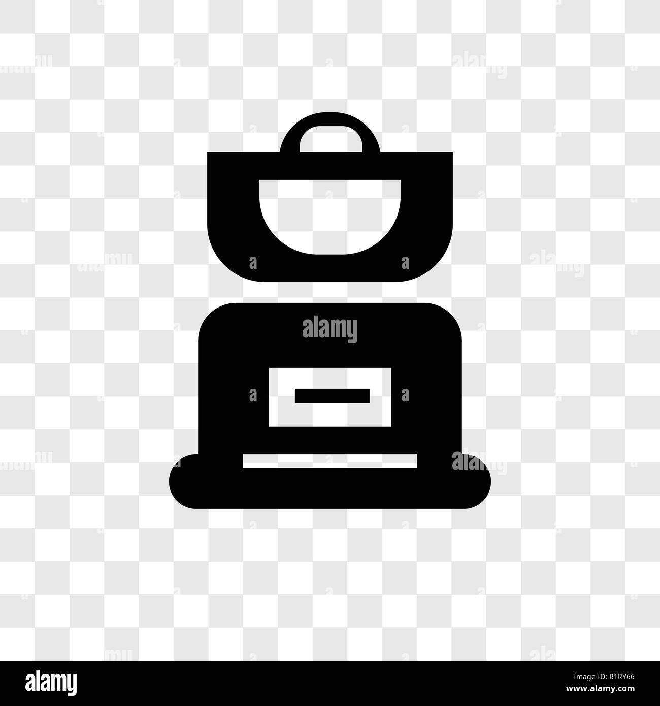 Backpack vector icon isolated on transparent background, Backpack ...