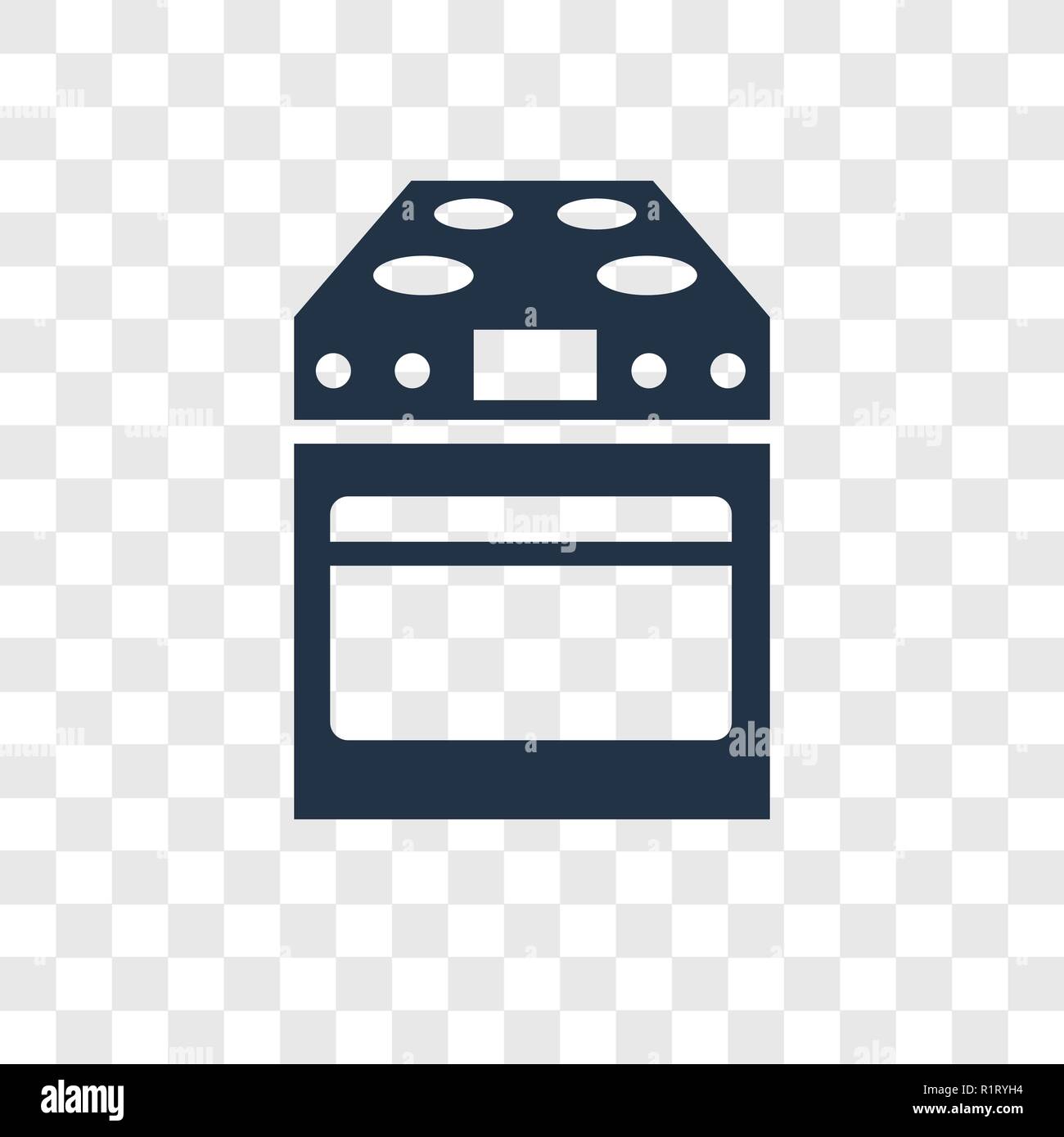 Stove vector icon isolated on transparent background, Stove