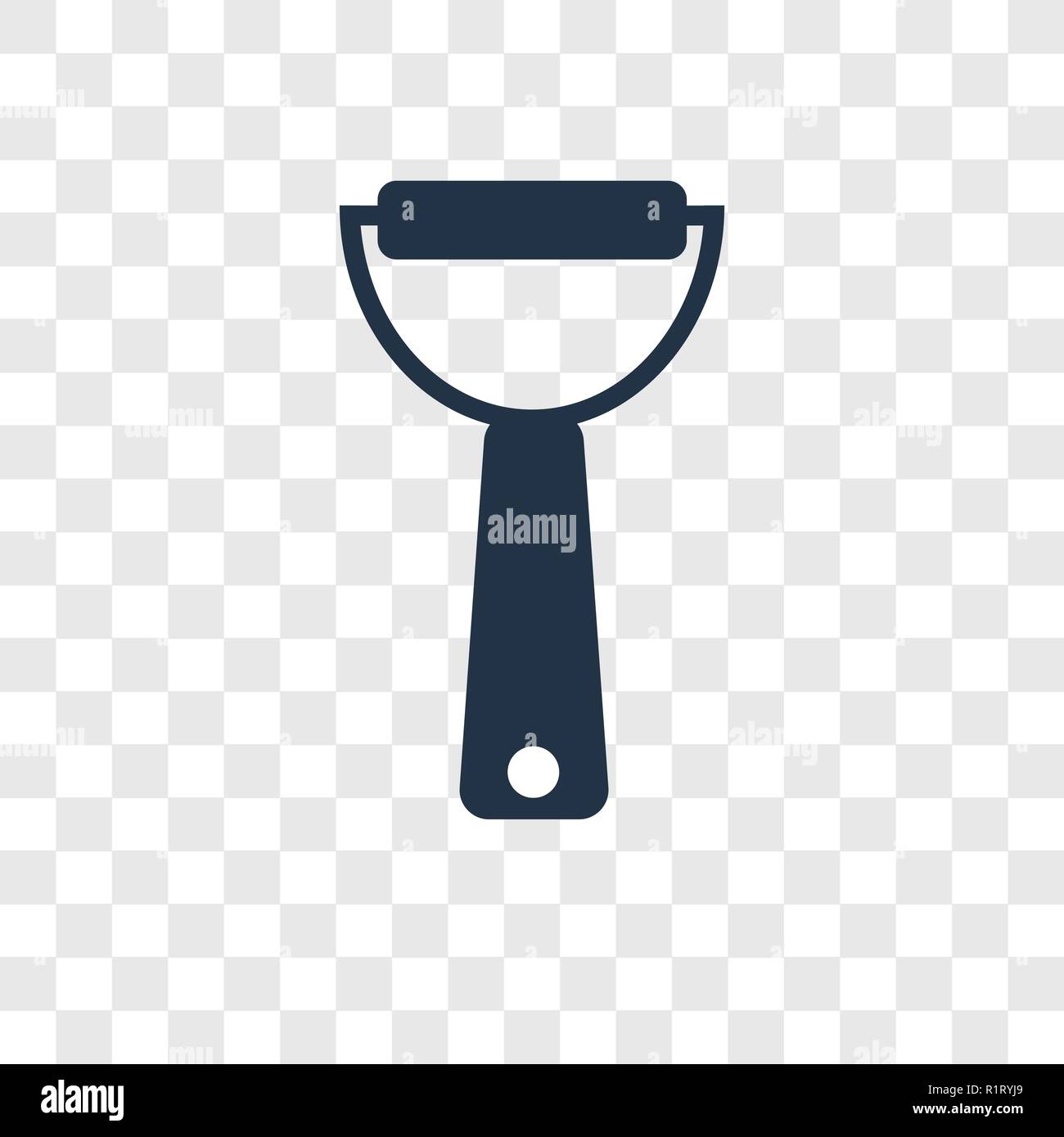 Peeler vector icon isolated on transparent background, Peeler transparency logo concept Stock Vector