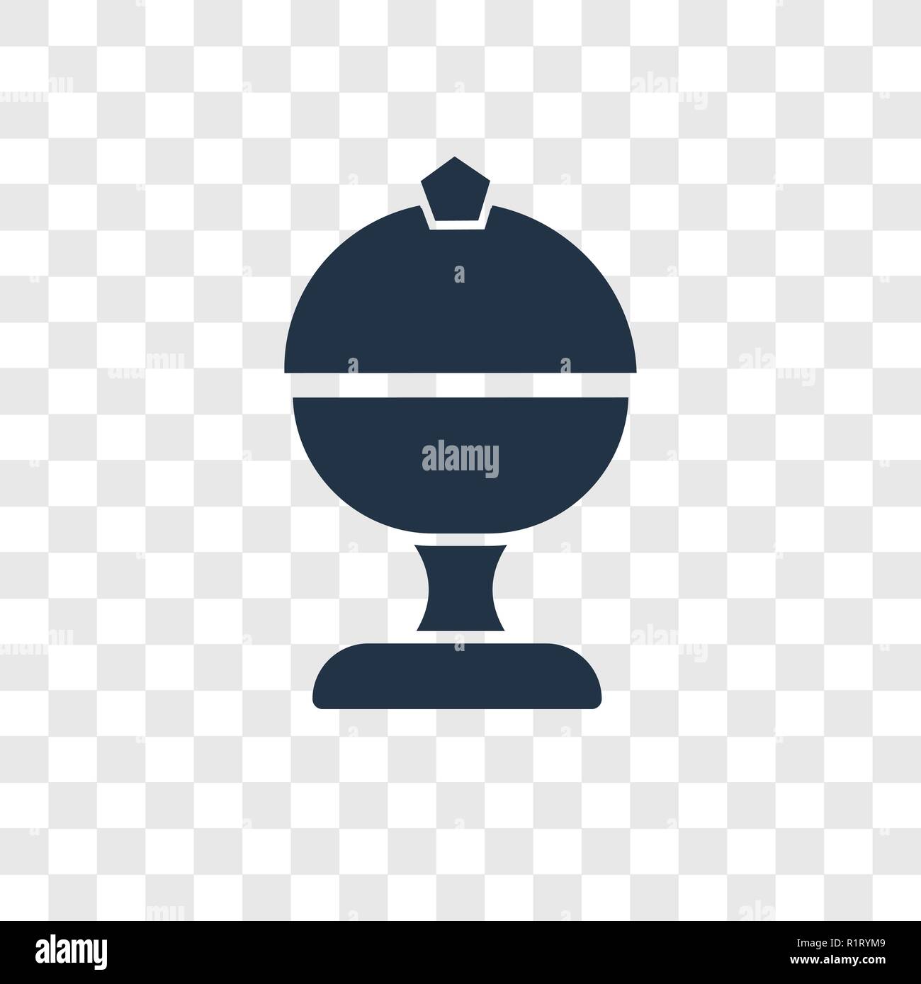 Platter vector icon isolated on transparent background, Platter transparency logo concept Stock Vector